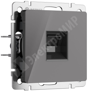 Изображение W1181044 | Розетка компьютерная RJ45 графит акрил Werkel