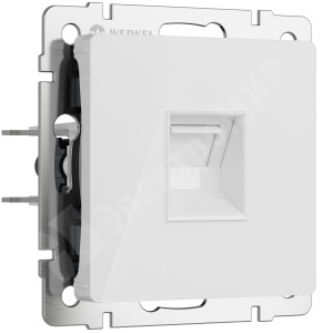 Изображение W1181041 | Розетка компьютерная RJ45 белый акрил Werkel