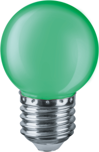 Изображение 71828 | Лампа светодиодная 1 Вт 220-240В Е27 шарик, зелёный NLL-G45-1-230-G-E27 71828 Navigator