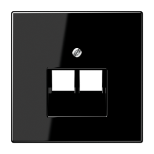 Изображение LS969-2UASW | Накладка для двойной розетки телефон/компьютер RJ11/RJ45 черный LS990 LS969-2UASW JUNG