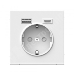 Изображение GAL001332 | Розетка 2P+E с USB A+C 5В/2,4А/3А, 2х5В/1,5А лотос ArtGallery GAL001332 Systeme Electric