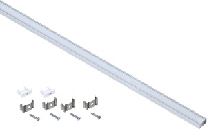 Изображение LSADD1607-SET1-2-N1-1-08 | Профиль алюм. для LED ленты 1607 накл. прям. 2м к-т опал IEK LSADD1607-SET1-2-N1-1-08 IEK (ИЭК)