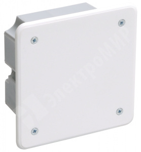 Изображение UKT11-092-092-040 | Коробка монтажная разветвительная 92х92х45 мм с крышкой для сплошных стен КМ41001, IP20 UKT11-092-092-040 IEK (ИЭК)