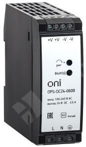 Изображение OPS-DC24-060B | Блок питания OPS 220В AC/24В DC 60Вт ONI OPS-DC24-060B