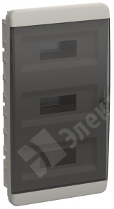 Изображение TF5-KP12-V-36-41-K01-K03 | Бокс встраиваемый 36мод. белый с прозрачной черной дверью IP41 ЩРВ-П-36 TEKFOR