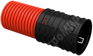 Изображение CTG12-160-K04-035-R | Труба двустенная ПНД гибкая д.160мм для кабельной канализации Бухта 35м, с протяжкой, цвет красный, CTG12-160-K04-035-R IEK (ИЭК)