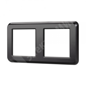 Изображение 043778 | Рамка 2 поста пластик черный (квадрат) FRM-VERSA-PL-2-BK  VERSA Arlight