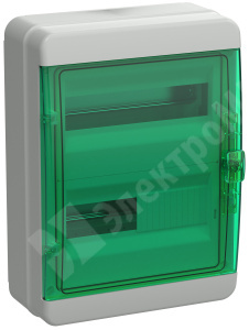 Изображение TF5-KP72-N-24-65-K03-K06 | Бокс настенного монтажа 24мод. прозрачная зеленая дверца, IP65 КМПн-24 TEKFOR