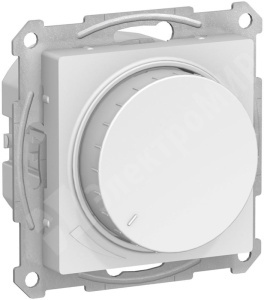 Изображение ATN000123 | Светорегулятор повор-нажим, 400Вт, мех., LED, RC, дим., белый AtlasDesign ATN000123