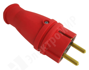 Изображение EPP01-16-04-44 | Вилка кабельная прямая, каучук, IP44, 16А, с/з, красная, BШ-01 EPP01-16-04-44 PLEXUP