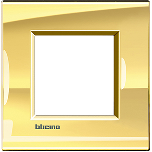 Изображение LNA4802OA | Рамка 2 модуля прямоугольная золото Living Light (Bticino) LNA4802OA Bticino (Legrand)
