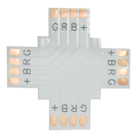 Изображение SC41FXESB LED strip connector | Гибкая соед. плата X для зажимного разъема 10мм 4-pin (Упаковка 5 шт) (SMD5050 RGB) SC41FXESB LED strip connector Ecola