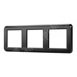 Изображение 043784 | Рамка 3 поста пластик черный (квадрат) FRM-VERSA-PL-3-BK  VERSA Arlight