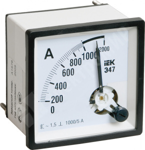 Изображение IPA10-6-1000-E | Амперметр Э47 1000/5А кл. точн. 1,5 72х72мм IPA10-6-1000-E IEK (ИЭК)