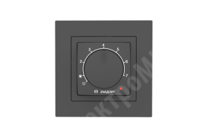 Изображение 21RT0102R | Терморегулятор Ридан Twist, с датчиком пола, черный, 16А
