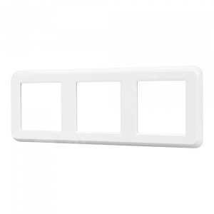 Изображение 043782 | Рамка 3 поста пластик белый (квадрат) FRM-VERSA-PL-3-WH  VERSA Arlight