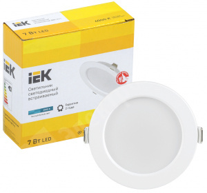 Изображение LDVO0-1611-07-4000-K01 | Светильник LED ДВО 1611 белый круг 7Вт 4000К IP20 IEK LDVO0-1611-07-4000-K01 IEK (ИЭК)