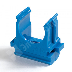 Изображение PR13.0060 | Крепёж для ПВХ трубы Д.16 (клипса) синий (10 шт) PR13.0060 ПРОМРУКАВ