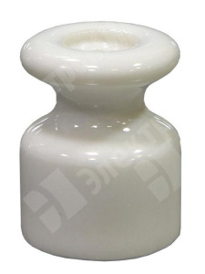 Изображение Изолятор белый керамический | Изолятор керамический белый Винтаж Изолятор белый керамический