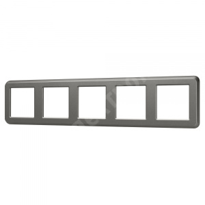 Изображение 045192 | Рамка 5 постов пластик серый (квадрат) FRM-VERSA-PL-5-GR  VERSA Arlight