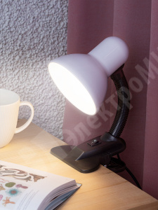 Изображение C0041423 | Светильник настольный для лампы N-102-E27-40W-W 40Вт Е27 IP20 прищепка белый 