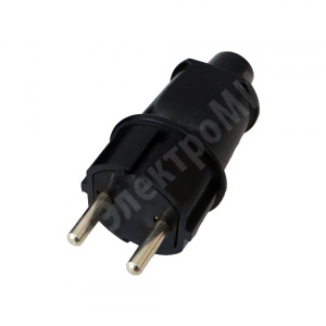 Изображение EPS10-16-02-20 | Вилка кабельная прямая, пластик, IP20, 16А, б/з, чёрная, В16-006