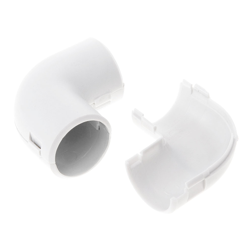 Изображение PR.07516б | Колено открывающееся, 90 град., д.16 мм белое PR.07516б ПРОМРУКАВ