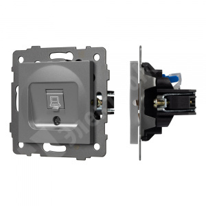 Изображение 049848 | Розетка компьютерная RJ45 кат.6 серый SCT-MPC1-PL-GR-V  AKIRY-PERIO-OMALI-XSILO Arlight