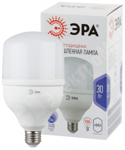 Изображение Б0027004 | Лампа светодиодная POWER T100 30 Вт 170-265В Е27 пластик, 6500К холодный Б0027004 ЭРА (Энергия света)