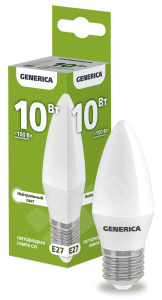 Изображение LL-C35-10-230-40-E27-G | Лампа LED C35 свеча 10Вт 230В 4000К E27 GENERICA