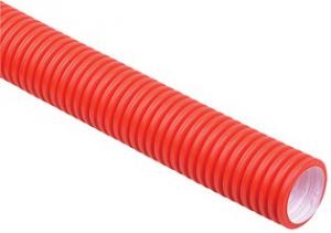 Изображение CTG12-075-K04-050-R | Труба двустенная ПНД гибкая д.75мм для кабельной канализации Бухта 50м, с протяжкой, цвет красный, с