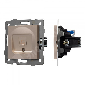 Изображение 049849 | Розетка компьютерная RJ45 кат.6 золото SCT-MPC1-PL-GD-V  AKIRY-PERIO-OMALI-XSILO Arlight