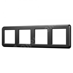Изображение 045188 | Рамка 4 поста пластик черный (квадрат) FRM-VERSA-PL-4-BK  VERSA Arlight