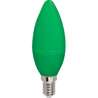 Изображение C4TG60ELY | Лампа светодиодная свеча Green 6 Вт 220В E14 Зеленая матовая колба C4TG60ELY Ecola