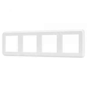 Изображение 045187 | Рамка 4 поста пластик белый (квадрат) FRM-VERSA-PL-4-WH  VERSA Arlight