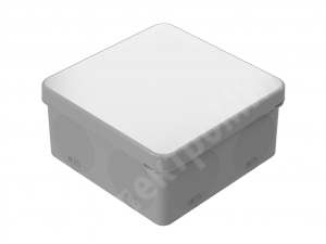 Изображение KGN35-64-01-01 | Коробка монтажная распределительная 100х100х50мм серая для открытого монтажа 8 вводов IP67, 2-х комп