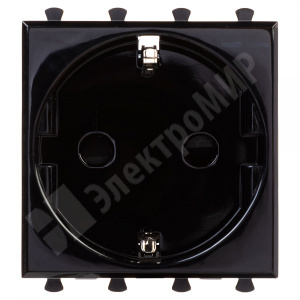 Изображение 4402002 | Розетка модульная, 2P+E, с з/ш, "Avanti", "Черный квадрат", 2 модуля 4402002 DKC (ДКС)