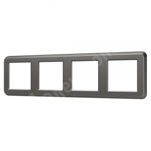 Изображение 045189 | Рамка 4 поста пластик серый (квадрат) FRM-VERSA-PL-4-GR  VERSA Arlight