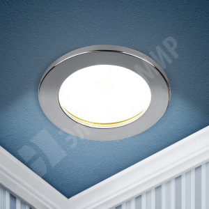 Изображение Б0055811 | Светильник встраиваемый KL95 CH под лампу GX53 220В IP44 110x55мм хром