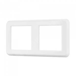 Изображение 043776 | Рамка 2 поста пластик белый (квадрат) FRM-VERSA-PL-2-WH  VERSA Arlight
