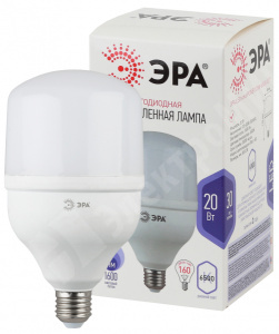Изображение Б0027011 | Лампа светодиодная POWER T80 20 Вт 170-265В Е27 пластик, 6500К холодный Б0027011 ЭРА (Энергия света)