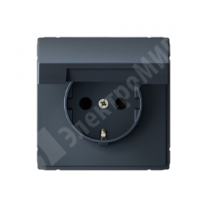 Изображение GAL000746 | Розетка 2P+E с крышкой со шторками 16А грифель ArtGallery GAL000746 Systeme Electric