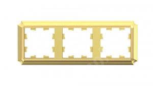 Изображение ATN101603 | Рамка 3 поста золото AtlasDesign Antique ATN101603 Systeme Electric