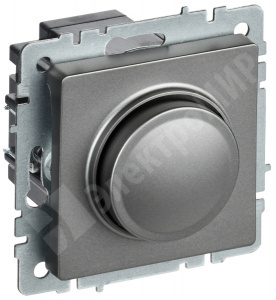 Изображение BR-D20-0600-K46 | Светорегулятор поворотно-нажимной 600Вт СС10-1-0-БрС сталь BRITE