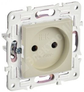 Изображение SK-R10-10-K10 | Розетка без заземления без защитных шторок 10А SK-R02B бежевый SKANDY