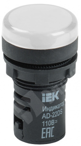 Изображение BLS10-ADDS-024-K01 | Лампа AD22DS(LED)матрица d22мм белый 24В AC/DC BLS10-ADDS-024-K01 IEK (ИЭК)