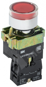 Изображение BBT50-BW-K04 | Кнопка управления LAY5-BW3461 с подсветкой красный 1з ИЭК BBT50-BW-K04 IEK (ИЭК)