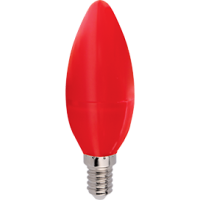 Изображение C4TR60ELY | Лампа светодиодная свеча Red 6 Вт 220В E14 Красная матовая колба C4TR60ELY Ecola