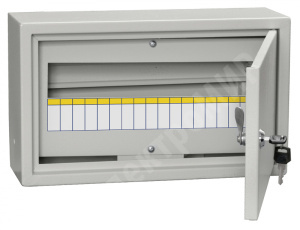Изображение MKM13-N-18-31-Z | Щит распределительный навесной 18 мод. ЩРн-18з-1 38 УХЛ3 IP31 (265х440х120мм) MKM13-N-18-31-Z IEK (ИЭК)