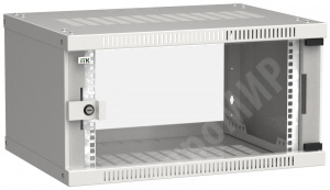 Изображение LWE3-06U64-GF | ITK Шкаф LINEA WE 6U 600x450мм дверь стекло серый LWE3-06U64-GF